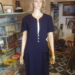 DANNY AND NICOLE OF NEW YORK,  NAVY BLUE,  SIZE 10